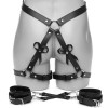 Черная сбруя Bondage Harness на бедра с бантиками - размер M-L фото 3 — pink-kiss