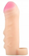 Телесный реалистичный фаллоудлинитель с петлей - 17,5 см. фото 1 — pink-kiss