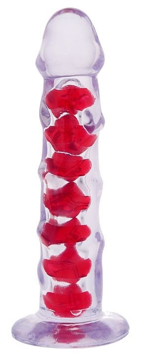 Прозрачно-красный фаллоимитатор RIPPLE - 18 см. фото 1 — pink-kiss