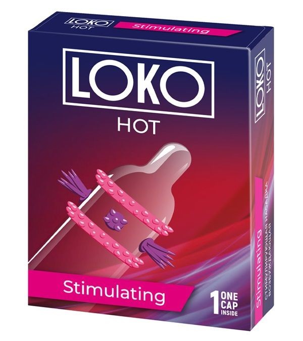 Стимулирующая насадка на пенис LOKO HOT с возбуждающим эффектом фото 1 — pink-kiss