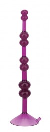 Фиолетовая анальная цепочка на присоске LOVE THROB PURPLE - 17,8 см.  фото 2 — pink-kiss
