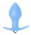 Голубая анальная вибропробка Bulb Anal Plug - 10 см. фото 1 — pink-kiss