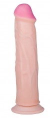 Фаллоимитатор с розовой головкой ART-Style №29 на присоске - 21,5 см.  фото 1 — pink-kiss