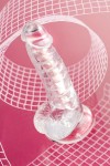 Прозрачный гибкий фаллоимитатор Paret - 18 см. фото 14 — pink-kiss