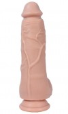 Реалистичный фаллоимитатор REAL с мошонкой на присоске - 21 см. фото 1 — pink-kiss