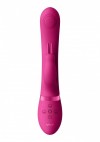 Розовый вибромассажер May Pulse-Wave & C-spot & G-Spot Rabbit - 22 см. фото 5 — pink-kiss