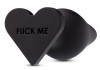 Черная анальная пробка с основанием-сердечком Fuck Me Butt Plug - 7,5 см. фото 2 — pink-kiss