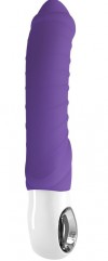 Фиолетовый вибратор с рёбрышками Tiger - 22,3 см. фото 2 — pink-kiss