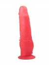 Розовый фаллоимитатор с шипами для клиторальной стимуляции - 17,8 см. фото 4 — pink-kiss