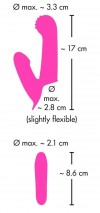 Нежно-розовая двойная вибронасадка на палец Vibrating Finger Extension - 17 см. фото 8 — pink-kiss