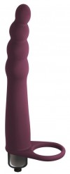 Бордовая вибронасадка для двойного проникновения Bramble - 16,5 см. фото 1 — pink-kiss