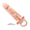 Телесная вибронасадка с клиторальным стимулятором Brave Man - 20,5 см. фото 7 — pink-kiss