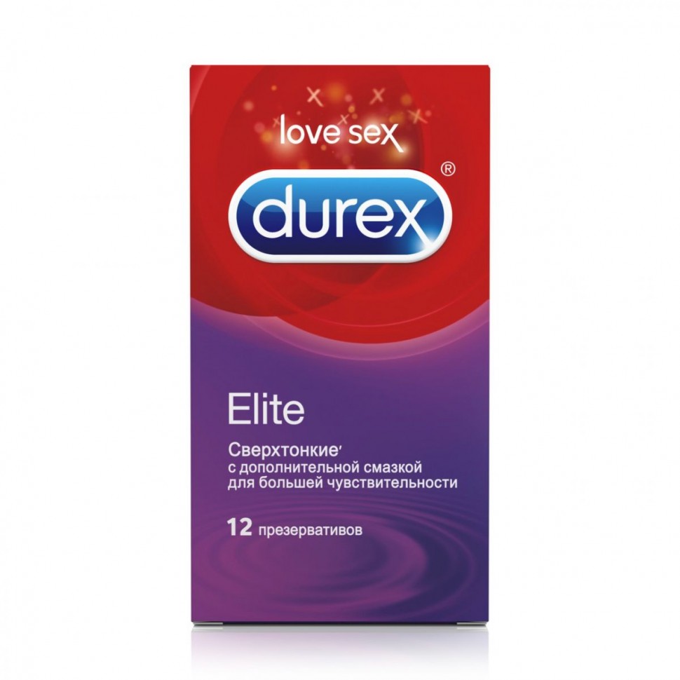 Сверхтонкие презервативы Durex Elite - 12 шт. фото 1 — pink-kiss