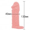 Фаллическая насадка с точками и подхватом мошонки - 13 см. фото 3 — pink-kiss