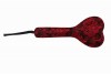 Красная шлепалка-сердечко с цветочным принтом - 28 см. фото 3 — pink-kiss