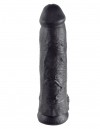 Чёрный фаллоимитатор-гигант 12" Cock with Balls - 30,5 см. фото 1 — pink-kiss