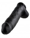 Чёрный фаллоимитатор-гигант 12" Cock with Balls - 30,5 см. фото 2 — pink-kiss