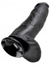 Чёрный фаллоимитатор-гигант 12" Cock with Balls - 30,5 см. фото 3 — pink-kiss