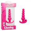 Розовая анальная елочка для ношения Cheeky X-5 Beads - 10,75 см. фото 2 — pink-kiss