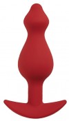 Бордовая анальная пробка Libra M - 11,3 см. фото 1 — pink-kiss