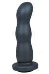 Черная анальная рельефная насадка-фаллоимитатор - 15 см. фото 1 — pink-kiss