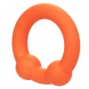 Оранжевое эрекционное кольцо Liquid Silicone Dual Ball Ring фото 1 — pink-kiss