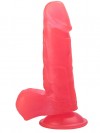 Розовый стимулятор в форме фаллоса на присоске - 15,5 см. фото 1 — pink-kiss