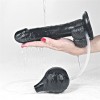 Черный фаллоимитатор Squirt Extreme 9 с имитацией эякуляции - 23 см. фото 2 — pink-kiss