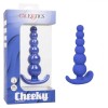 Синяя анальная пробка Cheeky X-6 Beads - 12,75 см. фото 2 — pink-kiss