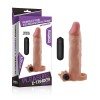 Реалистичная насадка на пенис с вибрацией и подхватом - 19 см. фото 2 — pink-kiss