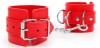 Красные наручники на регулируемых ремешках с цепочкой фото 1 — pink-kiss