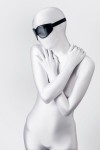 Черная маска Anonymo из искусственной кожи фото 3 — pink-kiss