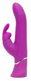 Лиловый вибратор Curve Thrusting Rechargeable Rabbit Vibrator - 24,1 см. фото 2 — pink-kiss
