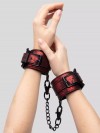 Красно-черные наручники Reversible Faux Leather Wrist Cuffs фото 4 — pink-kiss