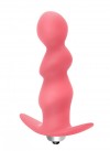 Розовая фигурная анальная вибропробка Spiral Anal Plug - 12 см. фото 1 — pink-kiss