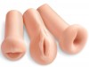 Комплект из 3 мастурбаторов All 3 Holes: вагина, анус, ротик фото 1 — pink-kiss