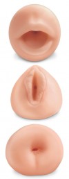 Комплект из 3 мастурбаторов All 3 Holes: вагина, анус, ротик фото 3 — pink-kiss