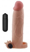 Телесная насадка на пенис с вибропулей - 26,6 см. фото 1 — pink-kiss