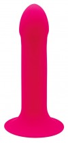 Ярко-розовый фаллоимитатор двойной плотности Hitsens 2 - 16,7 см. фото 1 — pink-kiss