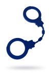 Синие силиконовые наручники "Штучки-дрючки" фото 2 — pink-kiss
