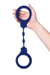 Синие силиконовые наручники "Штучки-дрючки" фото 3 — pink-kiss
