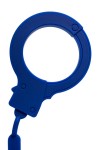 Синие силиконовые наручники "Штучки-дрючки" фото 7 — pink-kiss