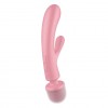 Розовый двусторонний вибромассажер Triple Lover - 23,7 см. фото 6 — pink-kiss