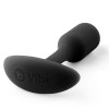 Чёрная пробка для ношения B-vibe Snug Plug 1 - 9,4 см. фото 2 — pink-kiss