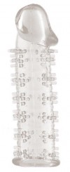 Гелевая прозрачная насадка с шипами - 12 см. фото 1 — pink-kiss