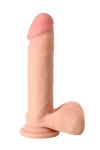 Телесный фаллоимитатор с мошонкой на присоске - 17 см. фото 7 — pink-kiss