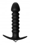 Чёрная анальная вибропробка Twisted Anal Plug - 13 см. фото 1 — pink-kiss