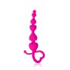 Розовая анальная цепочка Cosmo с петелькой - 14,5 см. фото 1 — pink-kiss