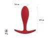 Бордовая анальная пробка Lito M - 8,9 см. фото 2 — pink-kiss