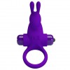 Фиолетовое эрекционное кольцо с выступом-зайчиком для стимуляции клитора фото 1 — pink-kiss